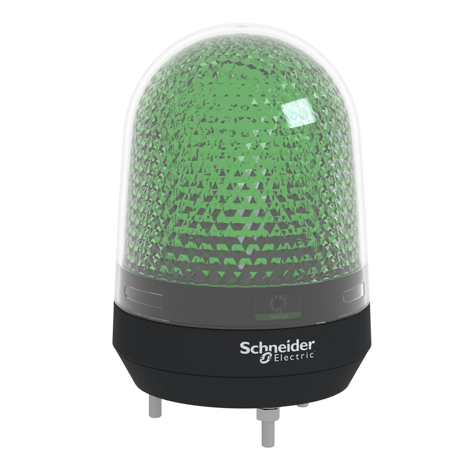 Picture of Illuminated beacon without buzzer, Harmony XVR, green, 100mm, integral LED, 100...230V AC