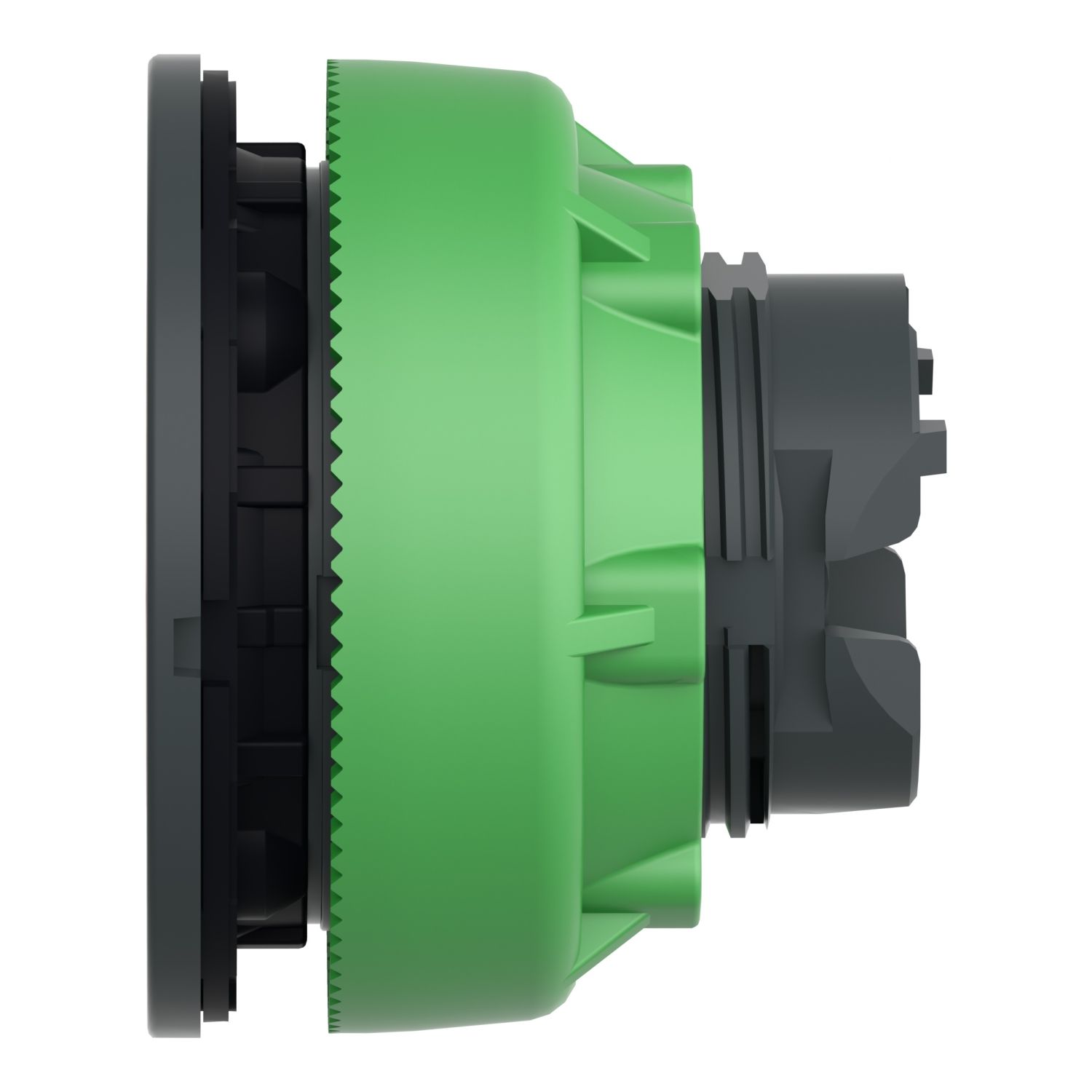 Picture of Head for illuminated push button, Harmony XB5, antimicrobial, plastic, yellow flush mounted, 30mm, universal LED,