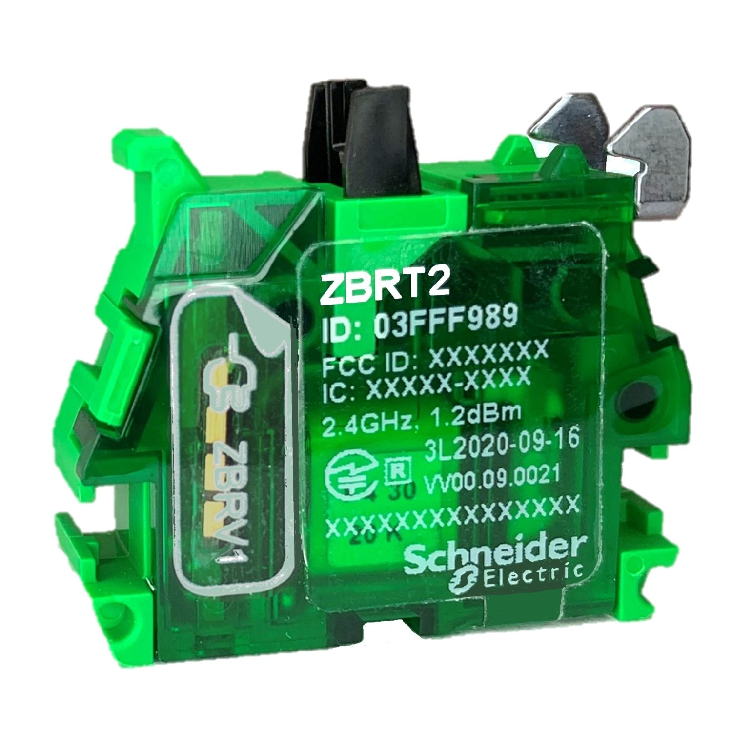 Picture of Transmitter for wireless and batteryless push button, Harmony XB5R, plastic, black, double action