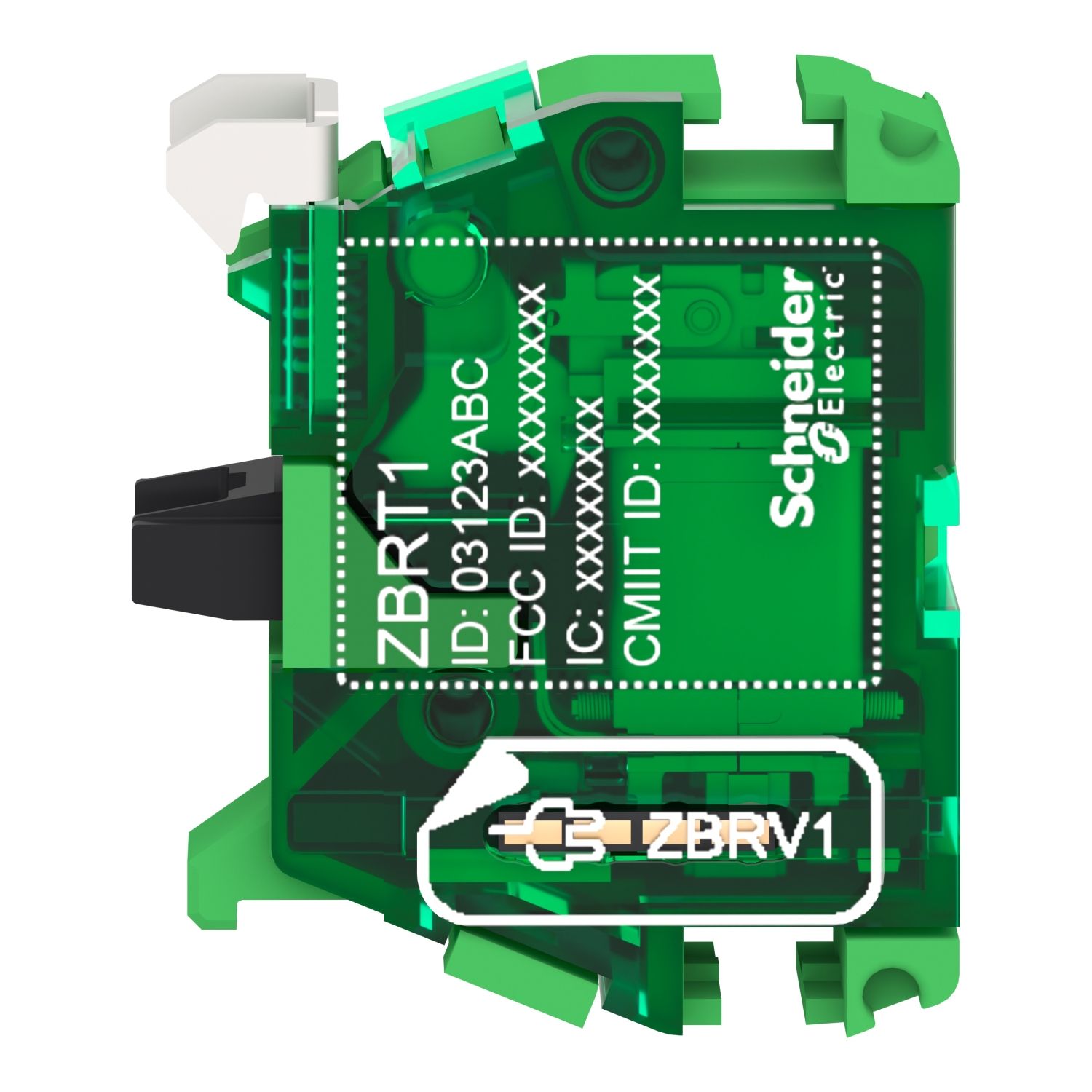 Picture of Transmitter for wireless and batteryless push button, Harmony XB5R, plastic, black, double action
