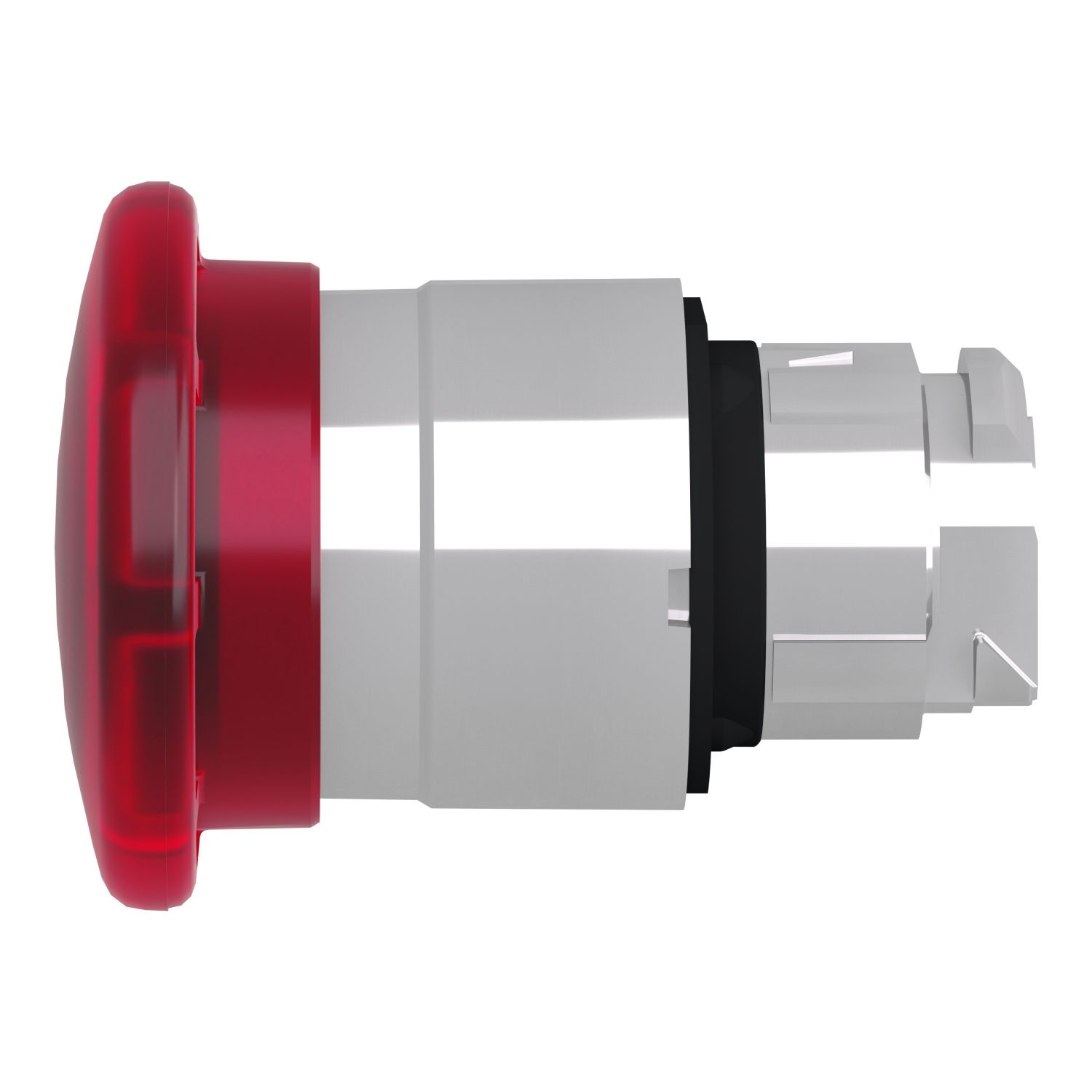 Picture of Head for illuminated push button, Harmony XB4, metal, red mushroom 40mm, 22mm, universal LED, spring return