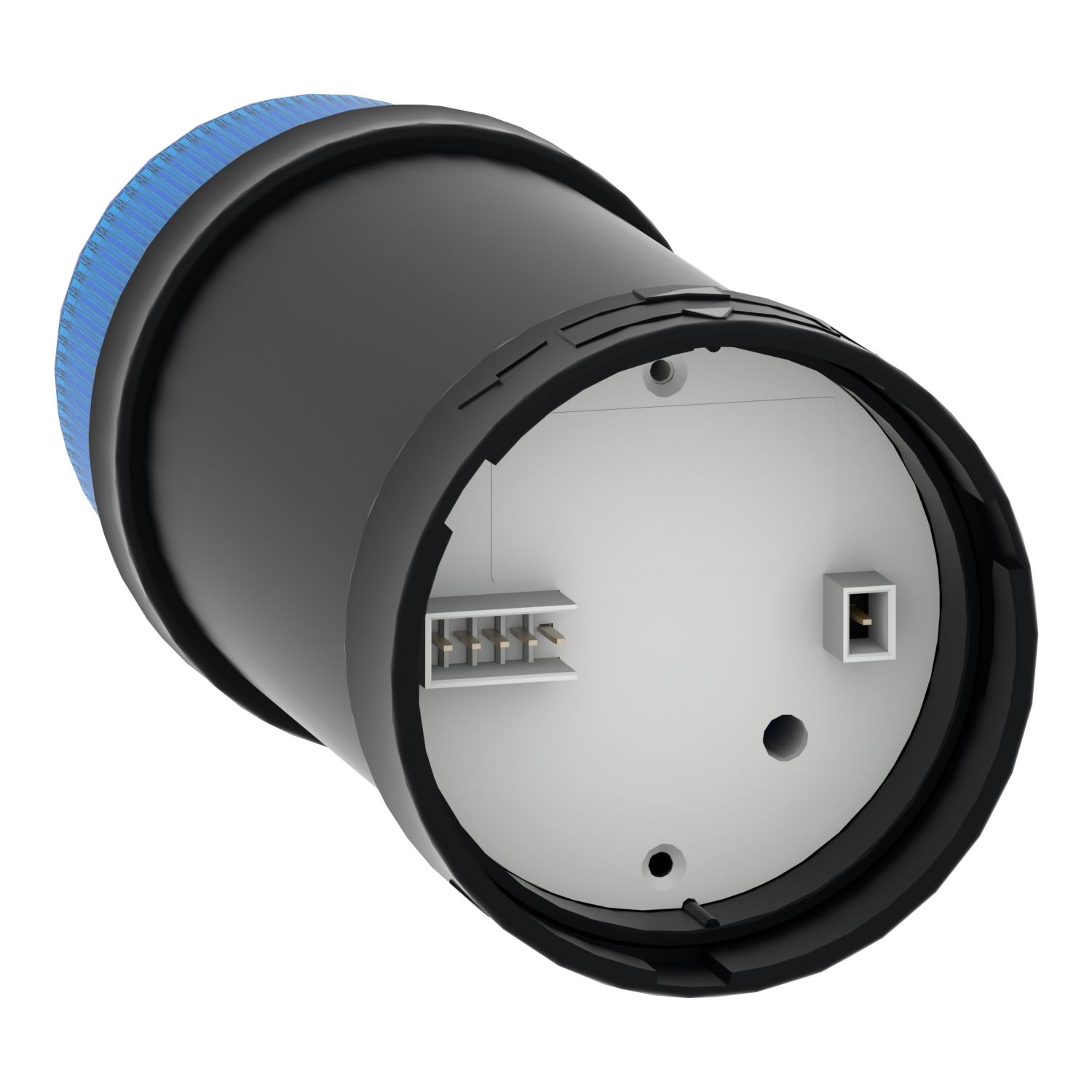 Picture of Indicator bank, Harmony XVB, illuminated unit, plastic, blue, 70mm, integral flash discharge tube, 10joule, 24V AC/DC