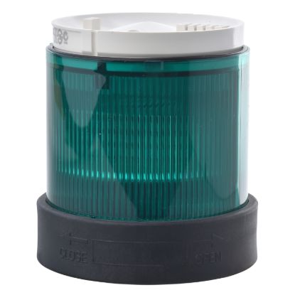 Picture of Indicator bank, Harmony XVB, illuminated unit, plastic, green, 70mm, flashing, integral LED, 230V AC
