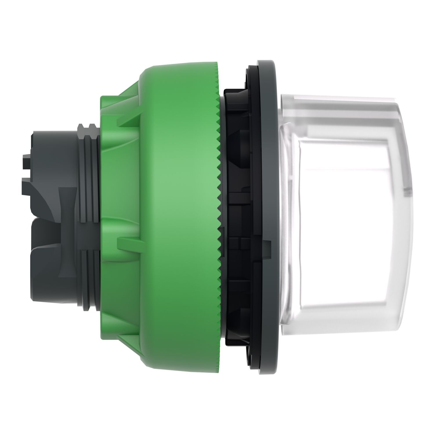 Picture of Head for illuminated selector switch, Harmony XB5, plastic, white handle, universal LED, 3 positions, to center