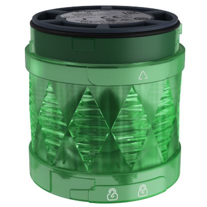 Picture of Illuminated LED unit for modular tower lights, Harmony XVU, green, Ø60, blinking, IP65, 24 V AC/DC