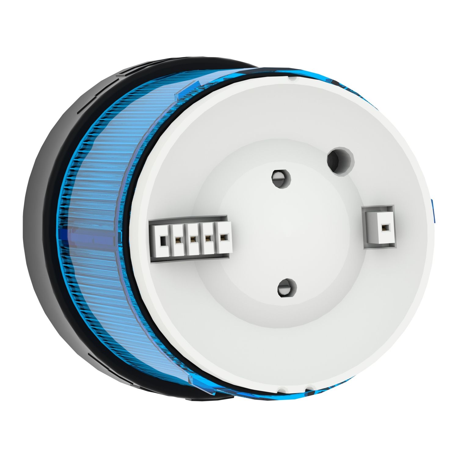 Picture of Indicator bank, Harmony XVB, illuminated unit, plastic, blue, 70mm, flashing, for bulb or LED, 24V AC, 24...48V DC