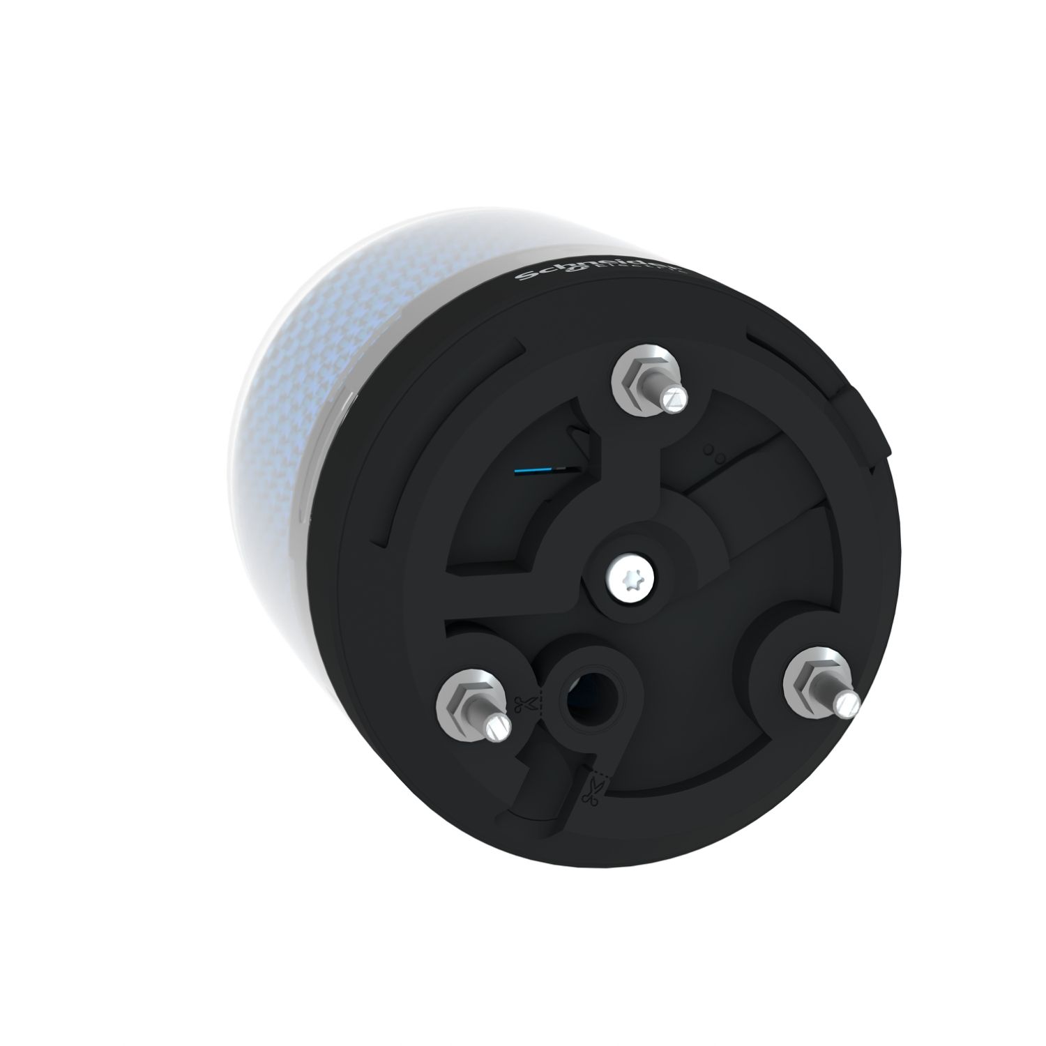 Picture of Illuminated beacon with buzzer, Harmony XVR, blue, 100mm, 70...90dB, integral LED, 100...230V AC