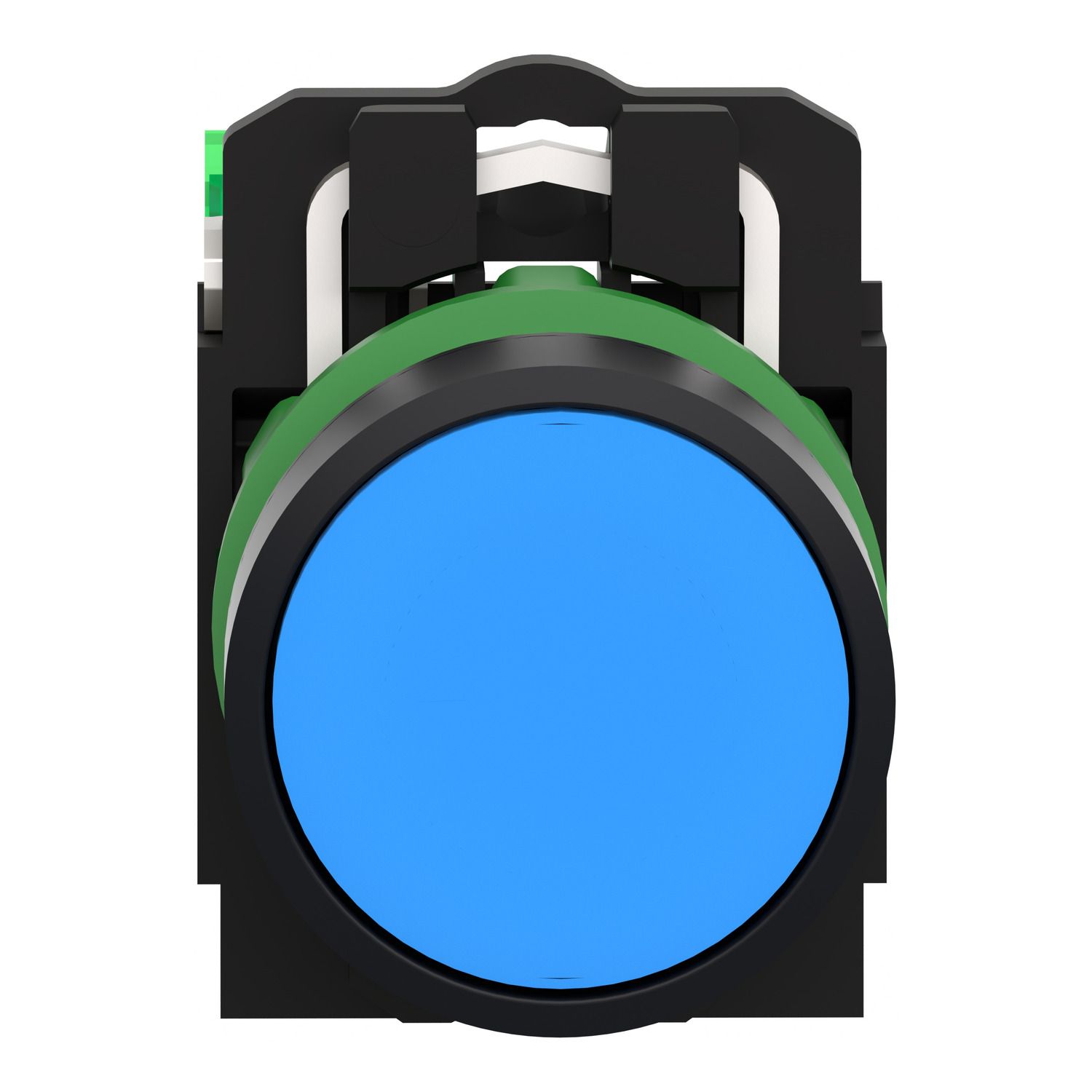 Picture of Wireless and batteryless transmitter, Harmony XB5R, push button, plastic, blue, 22mm, spring return