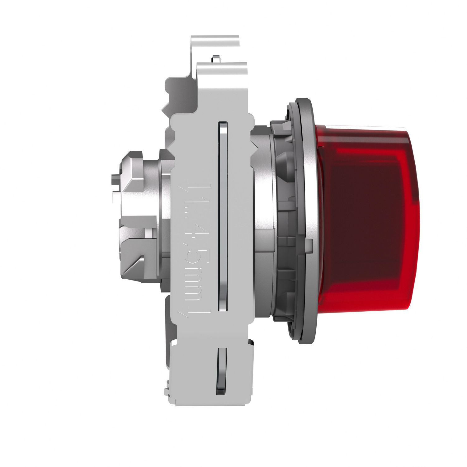 Picture of Head for illuminated selector switch, Harmony XB4, metal, red handle, flush mounted, 30mm, universal LED, 3 positions