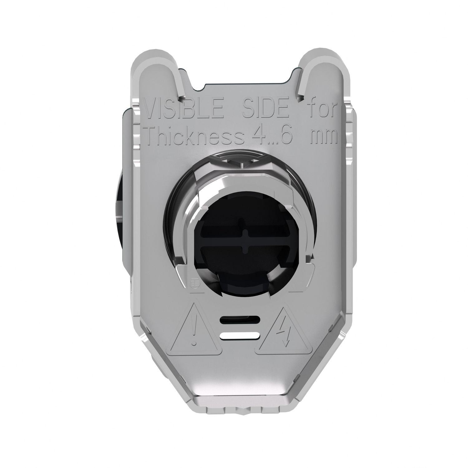 Picture of Flush mounted projecting push button head, Harmony XB4, metal, red, 30mm, spring return, marked O