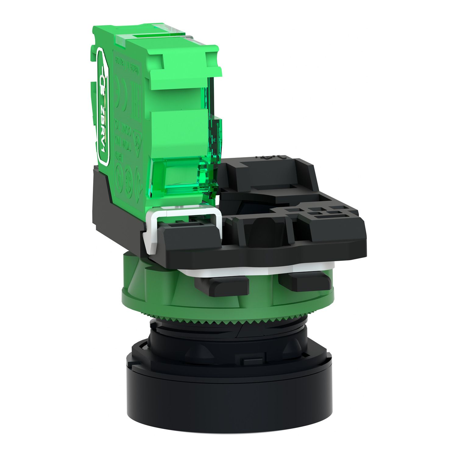 Picture of Wireless and batteryless transmitter, Harmony XB5R, push button, plastic, yellow, 22mm, spring return