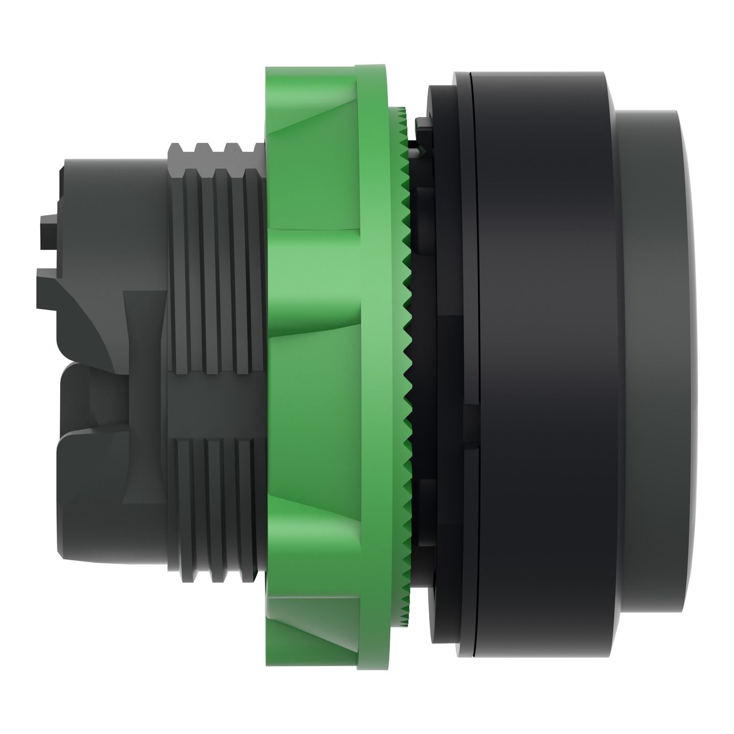 Picture of Push button head, Harmony XB5, plastic, projecting, black, 22mm, spring return, unmarked