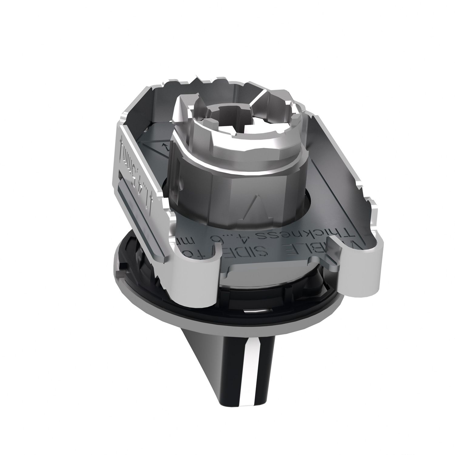 Picture of Head for selector switch, Harmony XB4, flush mounted black 3 position return left to center