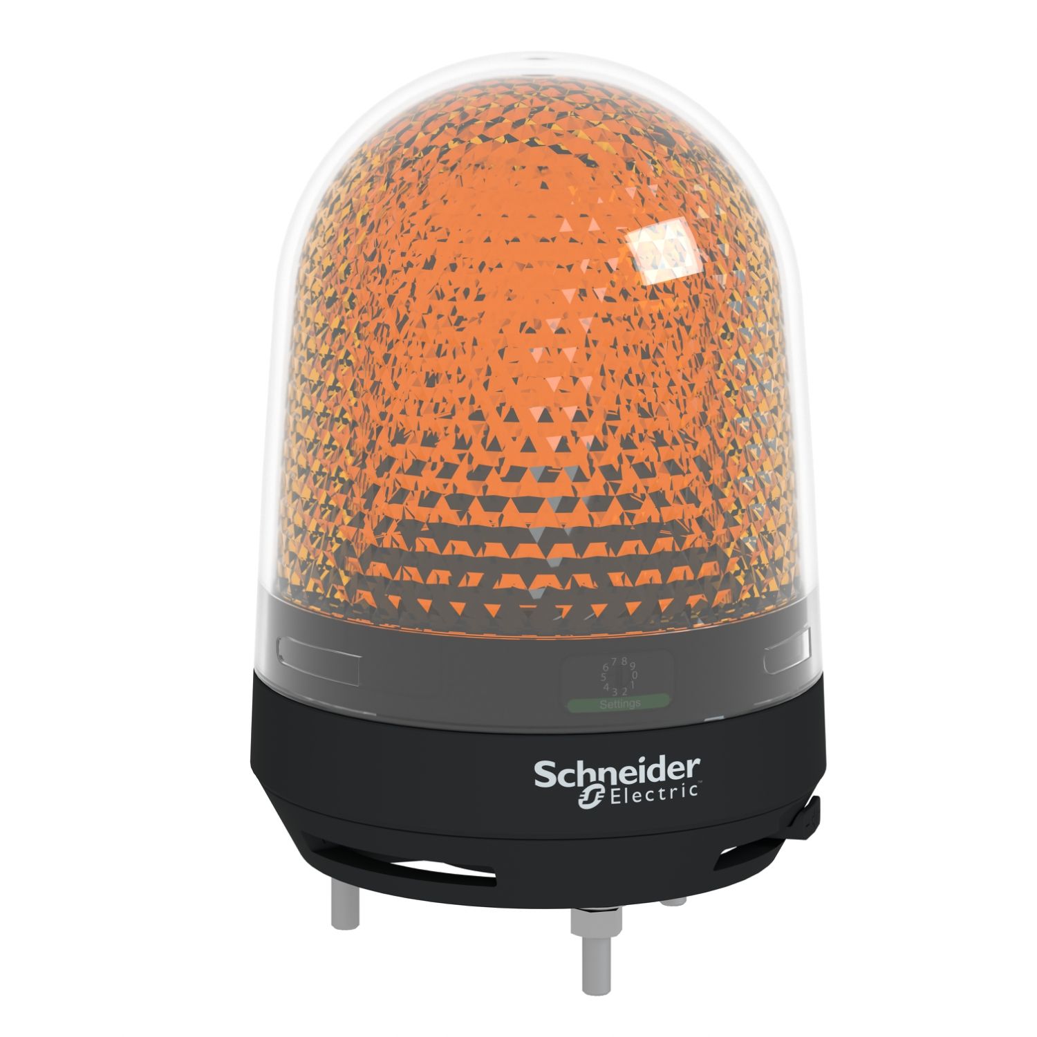 Picture of Illuminated beacon with buzzer, Harmony XVR, orange, 100mm, 70...90dB, integral LED, 100...230V AC