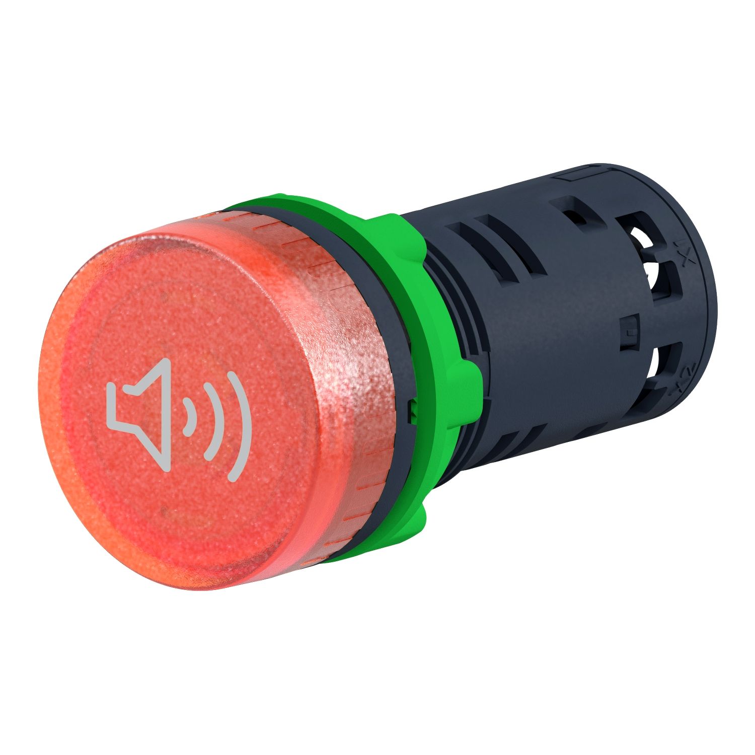 Picture of Annunciator, Harmony XB5, Illuminated buzzer, plastic, red, 22mm, continuous or intermittent tone, 230…240V AC
