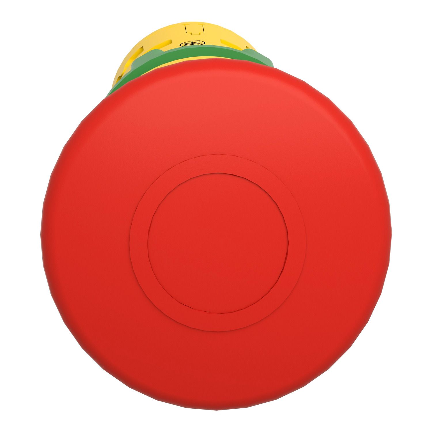 Picture of Emergency stop push button, Harmony XB7, 22mm, red mushroom 40mm, trigger latching pull to release, 1NC