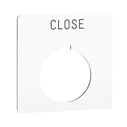 Picture of Legend, Harmony 9001K, Harmony 9001SK, 30mm, plastic, white with black letters, 57mm square, marking CLOSE