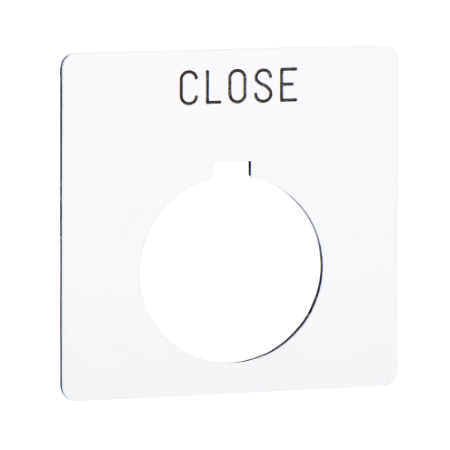 Picture of Legend, Harmony 9001K, Harmony 9001SK, 30mm, plastic, white with black letters, 57mm square, marking CLOSE