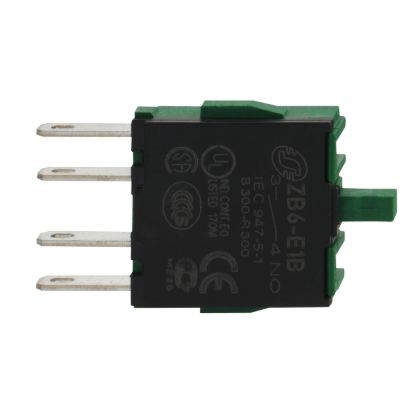 Picture of Contact block, Harmony XB6, single contact, for head 16mm, silver alloy, faston connector, 1NC