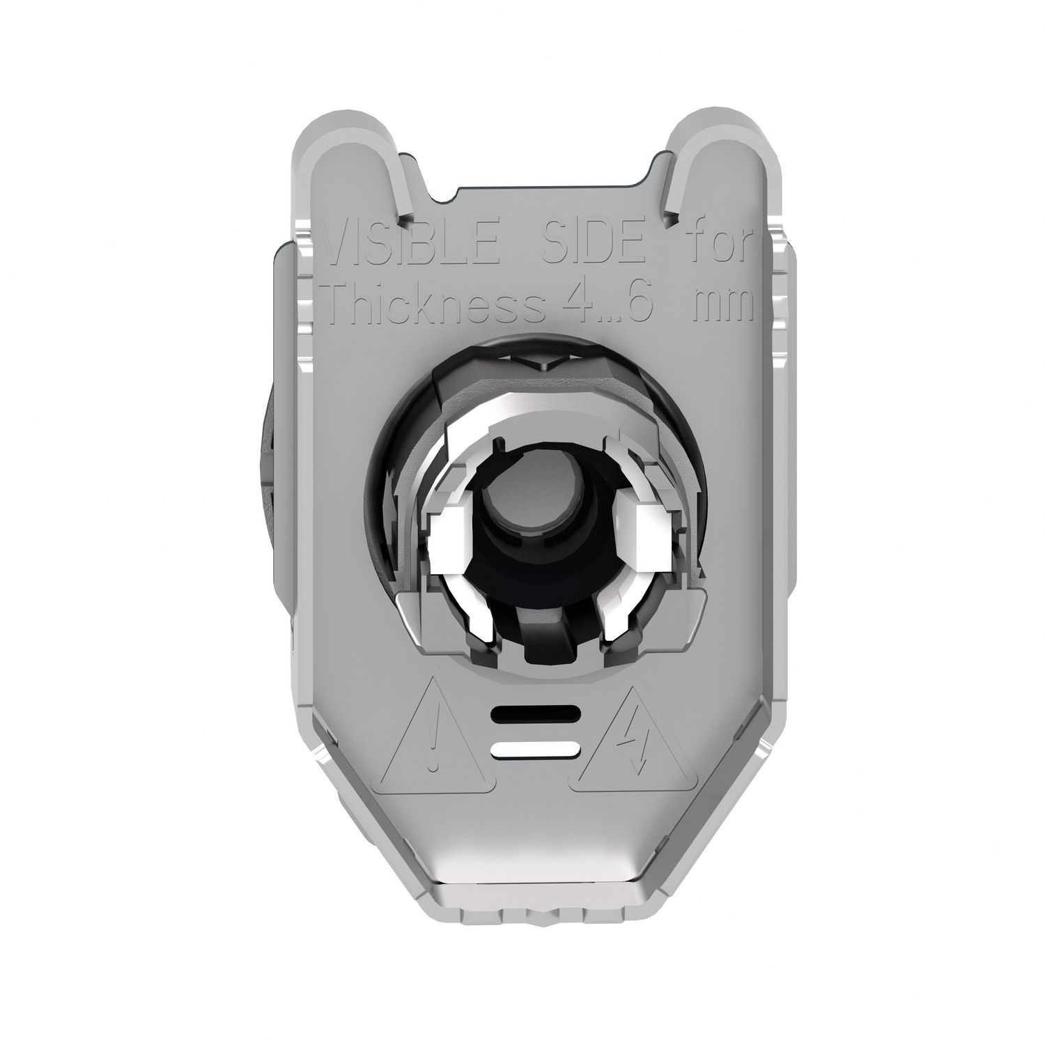 Picture of Head for illuminated selector switch, Harmony XB4, metal, orange handle, 30mm, universal LED, 3 positions, to center