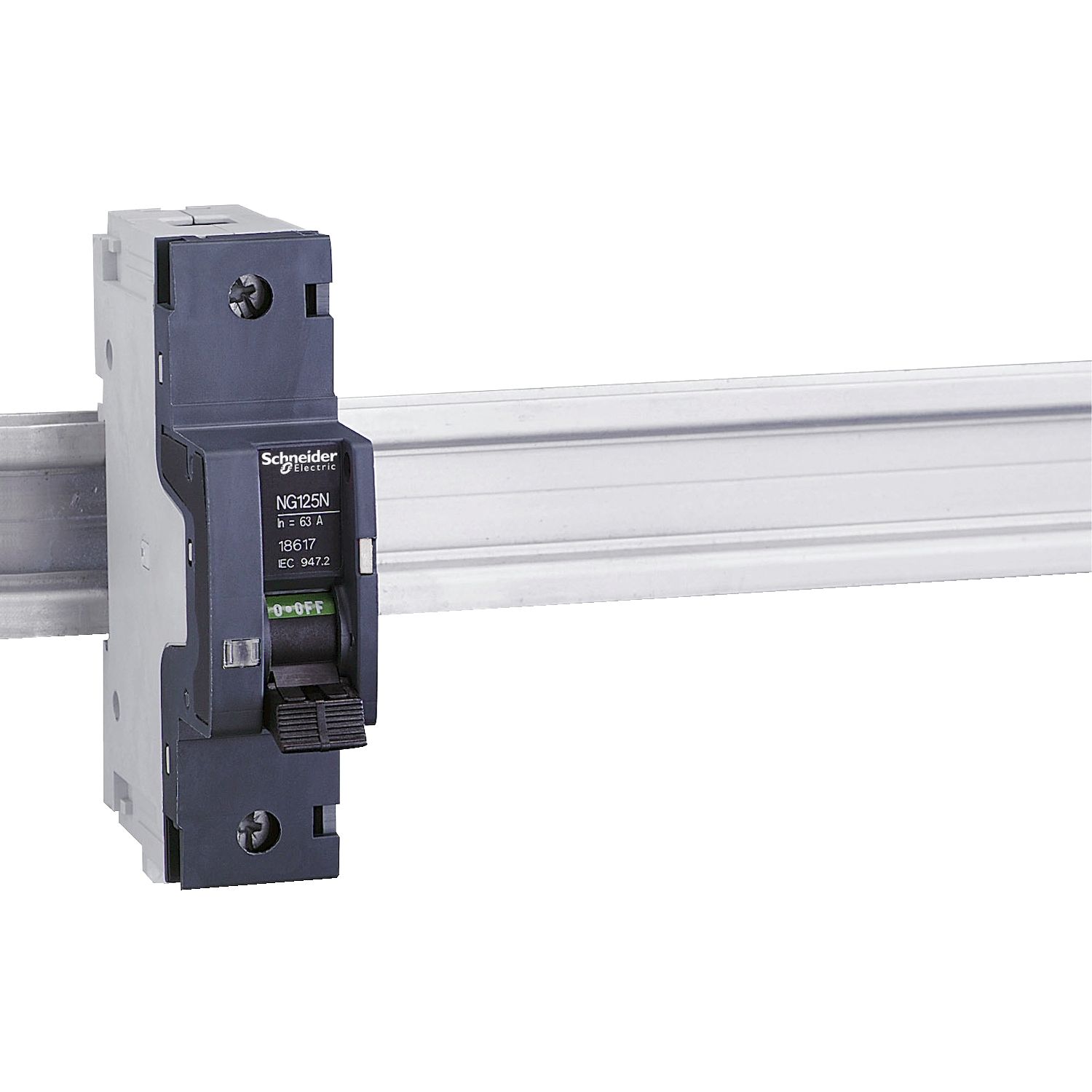 Picture of Miniature circuit breaker (MCB), Acti9 NG125N, 1P, 10A, C curve, 25kA (IEC/EN 60947-2)