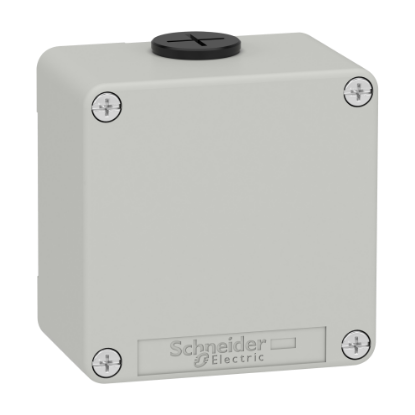 Picture of Die cast empty control station, Harmony XAP, XB2 SL, zinc alloy, grey, M20, undrilled, 80x80x51,5mm, UL cULus