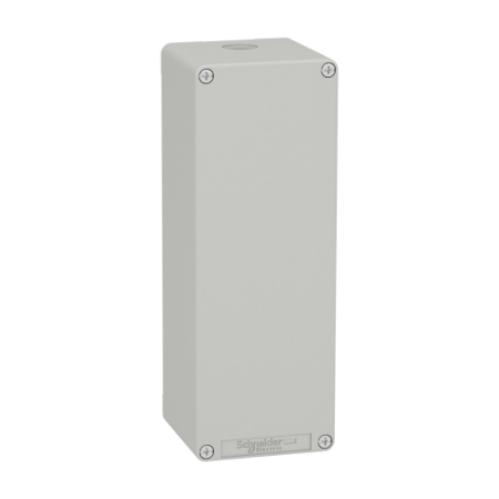 Picture of Die cast empty control station, Harmony XAP, XB2 SL, zinc alloy, grey, M25, undrilled, 80x220x77mm