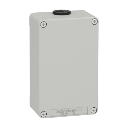 Picture of Die cast empty control station, Harmony XAP, XB2 SL, zinc alloy, grey, M20, undrilled, 80x130x51,5mm, UL cULus