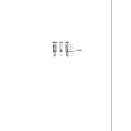 Picture of Self-tapping stand-offs M4 in steel, hight: 30 mm.