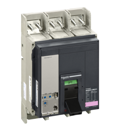 Picture of Circuit breaker, ComPact NS1000N, 50kA/415VAC, Micrologic 5.0E trip unit, 1000A, fixed, 3 poles 3d