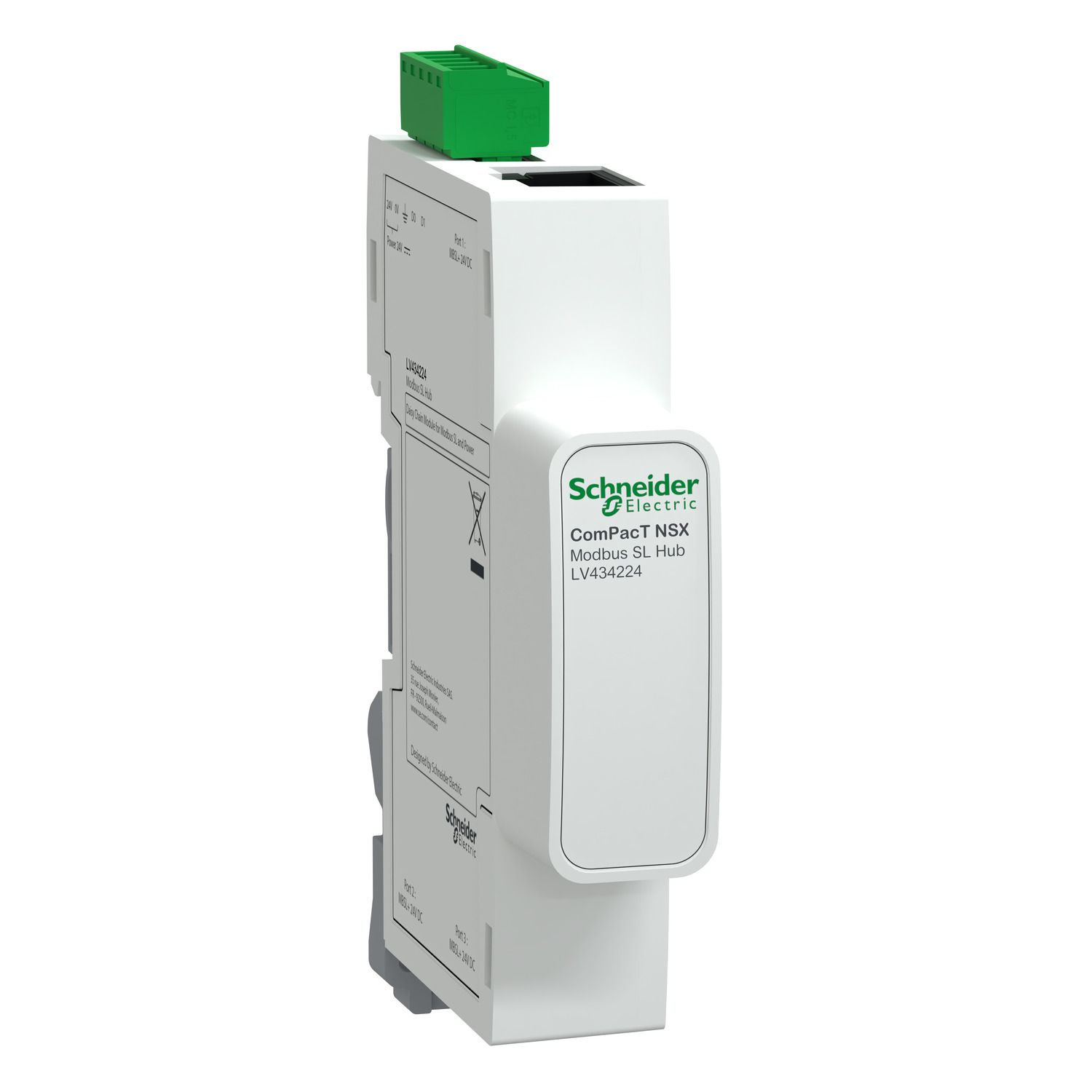 Picture of Interface module, ComPacT NSX, Modbus SL HUB, daisy chain for Modbus SL devices