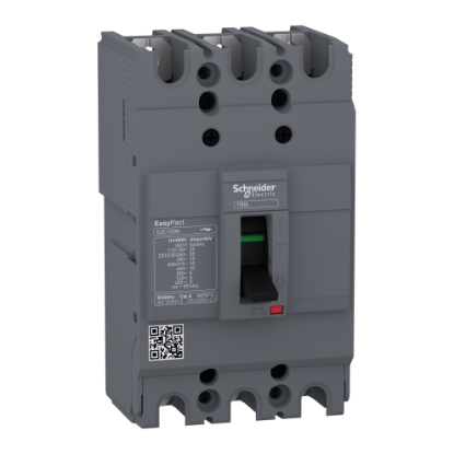 Picture of circuit breaker,EasyPact EZC100N ,TMD, 60A ,3 poles 3d