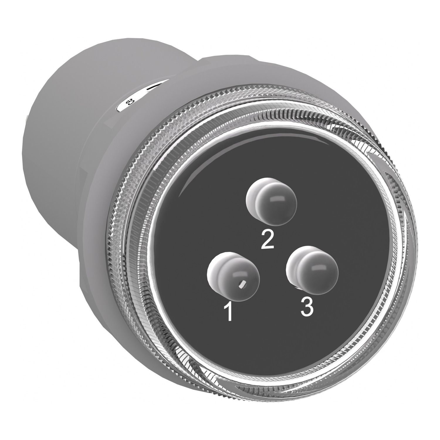 Picture of Monolithic pilot light, Harmony XB5, 3 phases Voltage, indicator with 3 LED, white, 400V AC