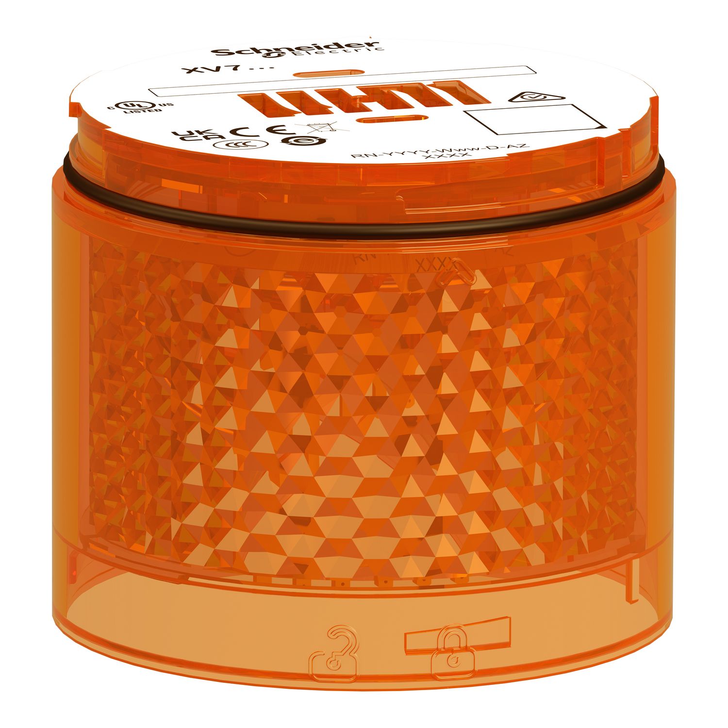 Picture of Light Module, Harmony XVB7 Modular Tower Light, Orange, Ø70mm, Steady, Colored Lens