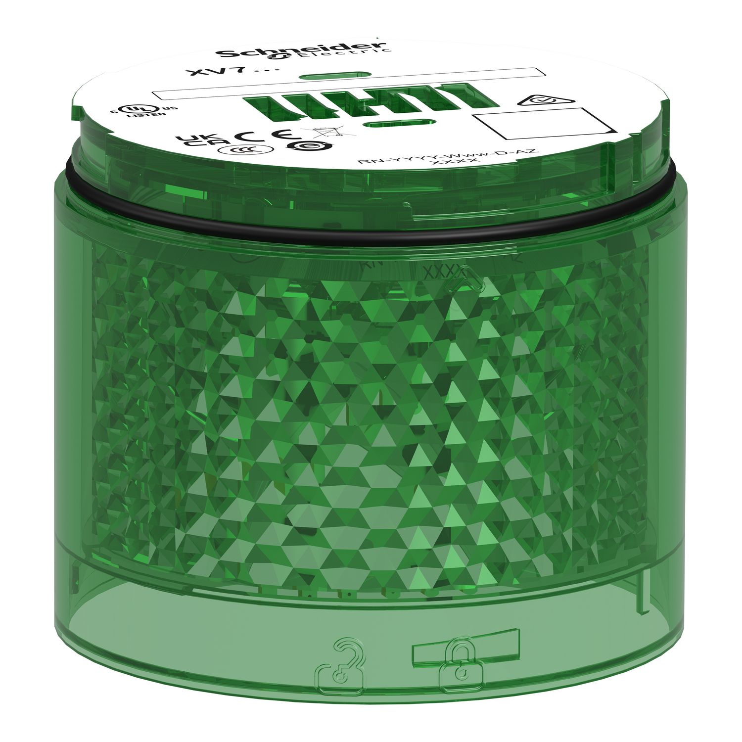 Picture of Light Module, Harmony XVB7 Modular Tower Light, Green, Ø70mm, Blinking, Colored Lens