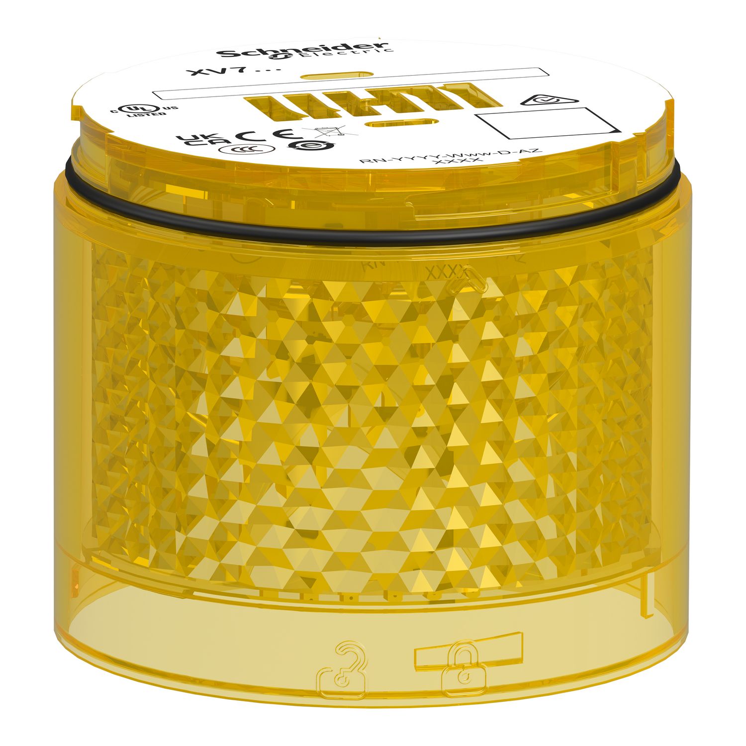 Picture of Light Module, Harmony XVB7 Modular Tower Light, Yellow, Ø70mm, Blinking, Colored Lens