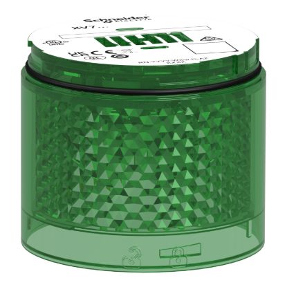 Picture of Light Module, Harmony XVB7 Modular Tower Light, Green, Ø70mm, Flashing, Colored Lens