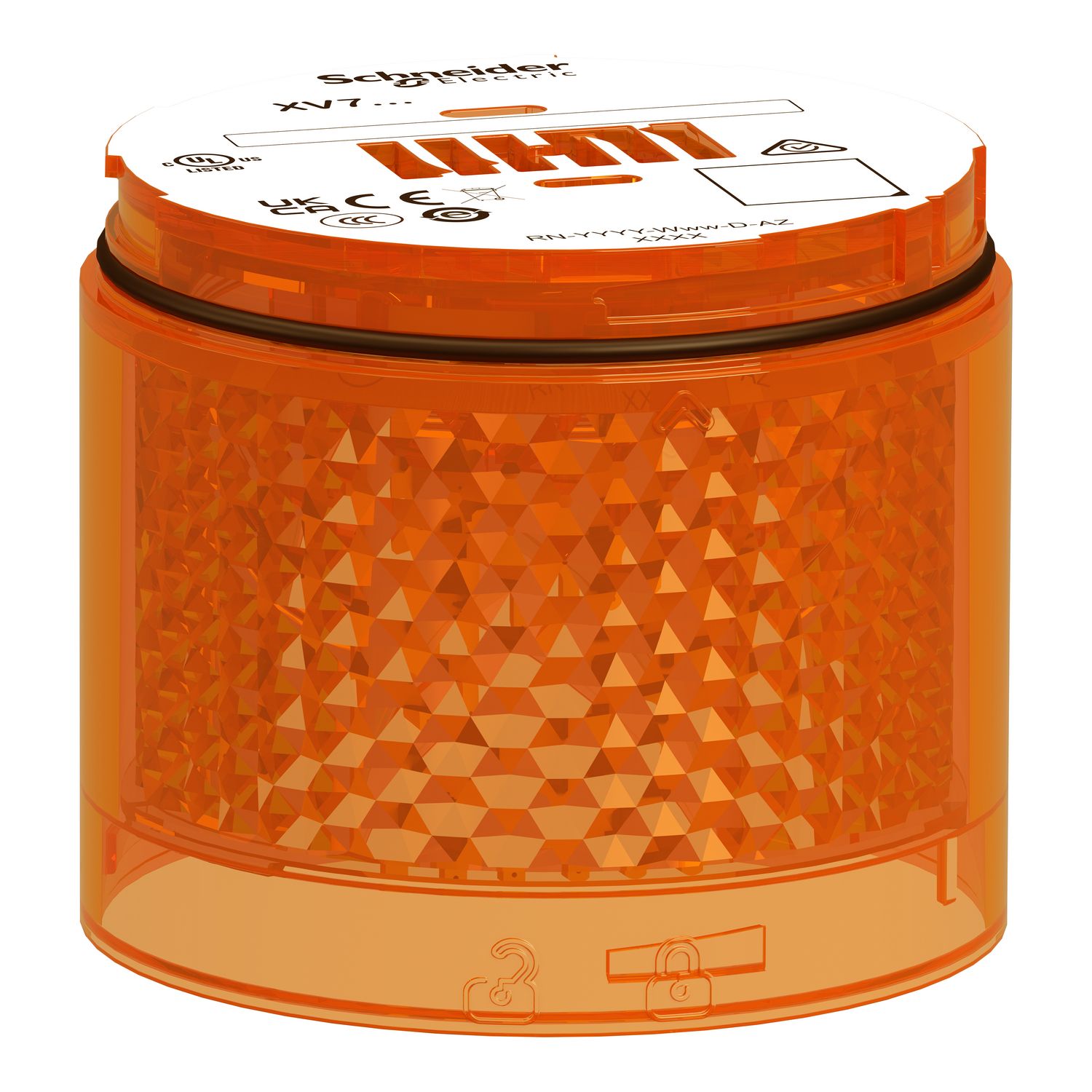 Picture of Light Module, Harmony XVB7 Modular Tower Light, Orange, Ø70mm, Flashing, Colored Lens
