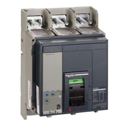 Picture of Circuit breaker, ComPact NS1000N, 50kA/415VAC, Micrologic 2.0 trip unit, 1000A, fixed, 3 poles 3d