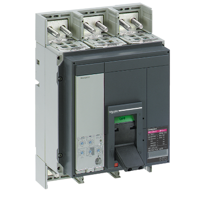 Picture of Circuit breaker, ComPact NS1600H, 70kA/415VAC, Micrologic 5.0 trip unit, 1600A, fixed, 3 poles 3d