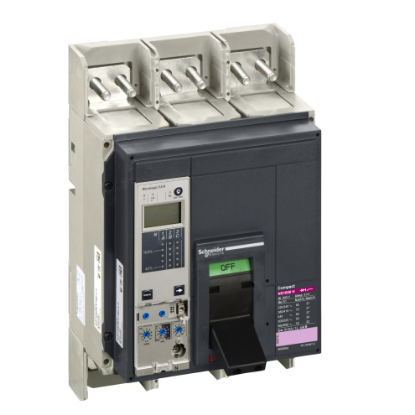Picture of Circuit breaker, ComPact NS1600H, 70kA/415VAC, Micrologic 5.0A trip unit, 1600A, fixed, 3 poles 3d