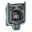 Picture of Harmony XB4, Light block with body fixing collar, metal, orange, integral LED, 24V AC DC, 1NO+1NC