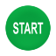 Picture of Cap for push button head, Harmony XB4, plastic, green, 22mm, white  marked START