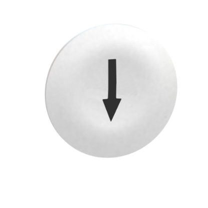 Picture of Cap for multiple-headed push button, Harmony XB4, wireless, plastic, white, 22mm, black marked arrow