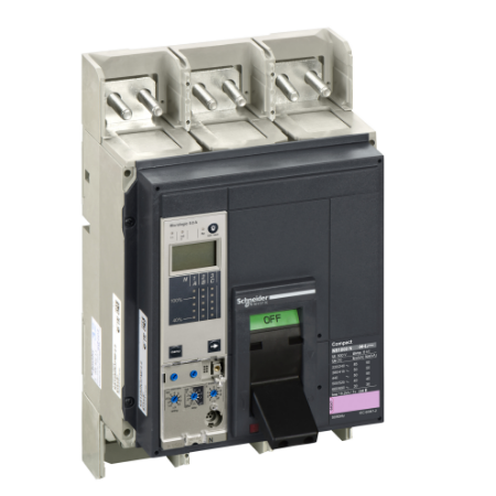 Picture of Circuit breaker, ComPact NS1000N, 50kA/415VAC, Micrologic 5.0A trip unit, 1000A, fixed, 3 poles 3d