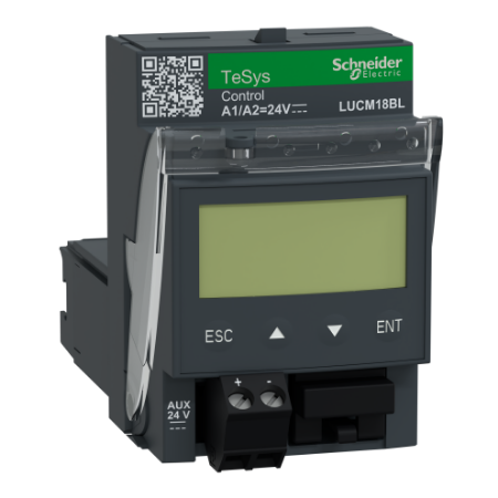 Picture of Multifunction control unit, TeSys Ultra, 1P/3P, 4.5 to 18A, 690VAC, protection & diagnostic, class 5 to 30, 24VDC coil