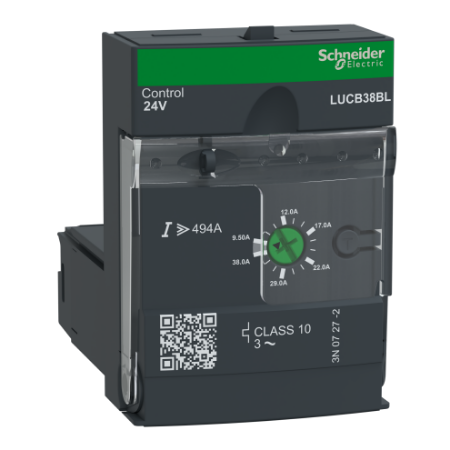 Picture of Advanced control unit, TeSys Ultra, 3P, 9.5 to 38A, 690VAC, protection & diagnostic, class 10, 24VDC coil