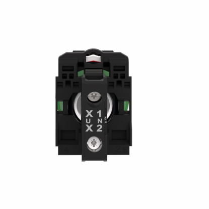 Picture of Harmony XB5, Pilot light, grey plastic, red, 22mm, universal LED, plain lens, 24V AC DC