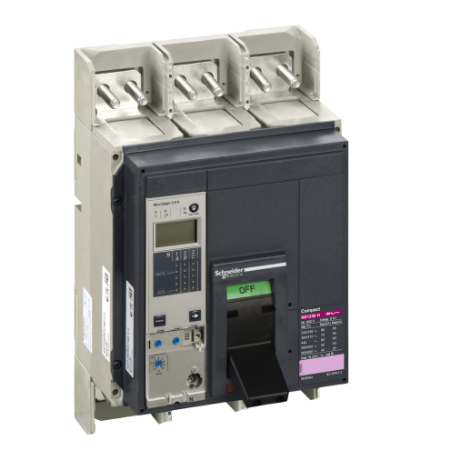 Picture of Circuit breaker, ComPact NS1250H, 70kA/415VAC, Micrologic 2.0A trip unit, 1250A, fixed, 3 poles 3d