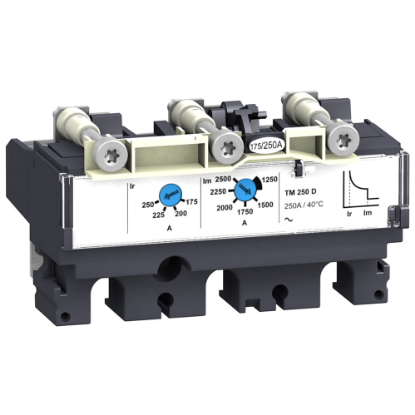 Picture of trip unit TM63D for ComPact NSX 100/160/250 circuit breakers, thermal magnetic, rating 63 A, 3 poles 3d